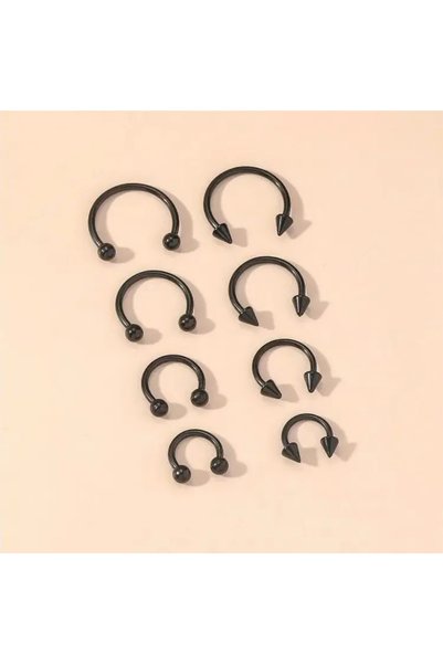 Choice3 C-shaped and spiral body 16G 1.2x6 8 10 12mm Plug & Tunnel Jewelry Bl...