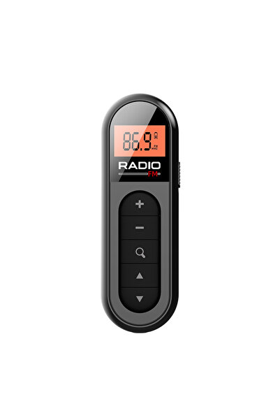 Choice black Mini Pocket FM Radio Portable Radio Receiver With Backlight LCD ...