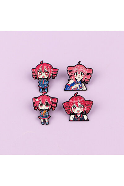 Choice Bandai 4pcs 4pcs Cute Gilrs Enamel Pin Cartoon Anime Brooch For Coat B...
