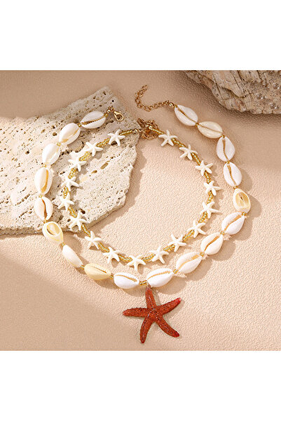 choice2 NZ3390taozhuang 1/2pcs/set Beach Boho Shell Necklace – Textured Stran...