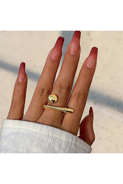 Choice1 01 Creative Irregular Geometric Tiny Ball Open Ring for Women Wedding...
