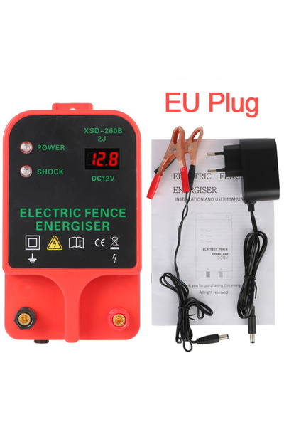 Choice Red EU Livestock High Voltage Pulse Controller Electric Fence Energize...
