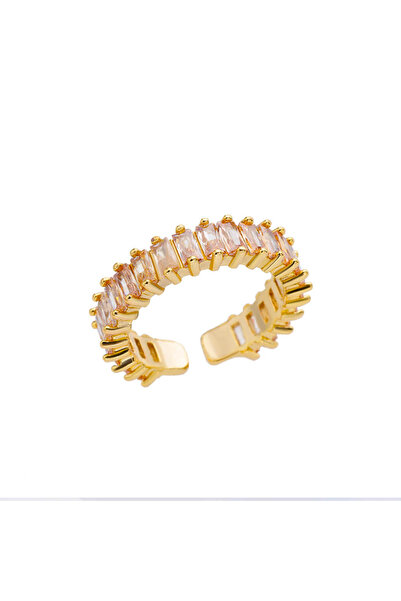 Choice resizable JZ4470G-9 Colored Zircon Rings for Women Gold Color Adjustab...
