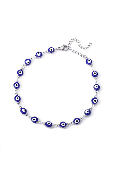 Choice HJ324P-2 Stainless Steel Evil Eye Anklets For Women Enamel Round Leg C...