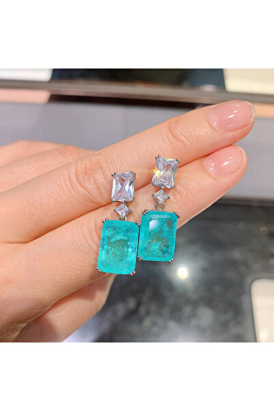 Choice E1607 Huitan Elegant Blue Stone Dangle Earrings Women's Wedding Party ...