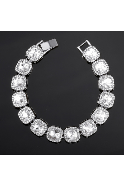 Choice 8 inch (20cm) SILVER 13mm Crystal Tennis Bracelet Iced Out Chain Brace...