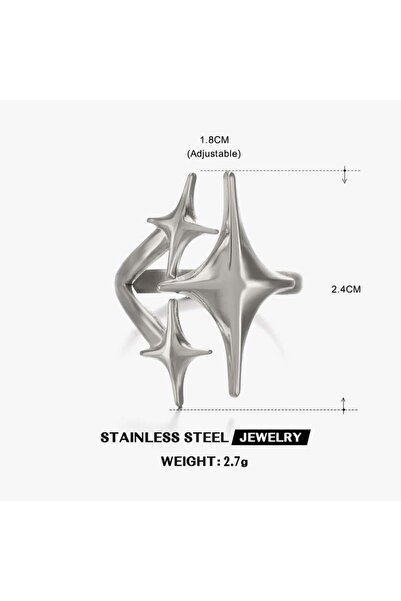 Choice 02 New European American Stainless Steel Ring Niche Teenage Design Fea...