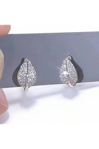 Choice E4893 Huitan Fresh Style Leaf Shaped Women Hoop Earrings Elegant Party...