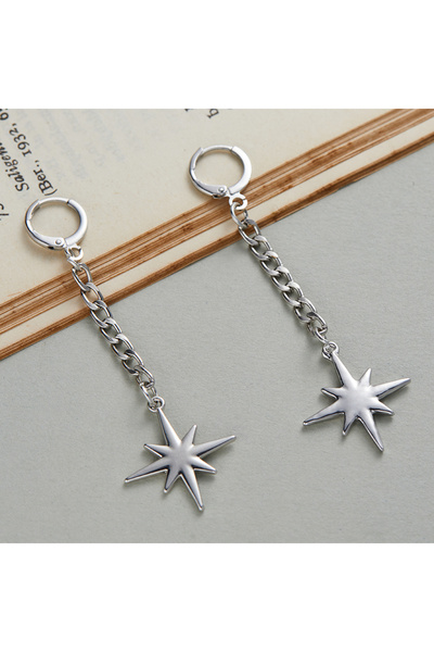 Choice WA4494-1 Y2K Punk Hottie Octagonal Star Long Drop Earrings Women's Hip...