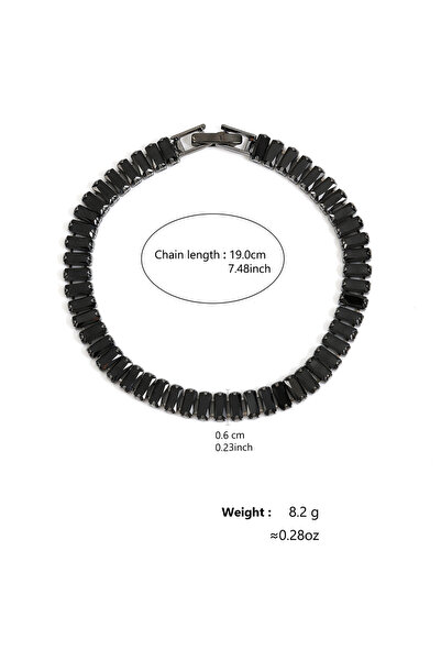 Choice Black TrendMen Hiphop/Rock Trendy Rectangle Zirconia Tennis Bracelets ...