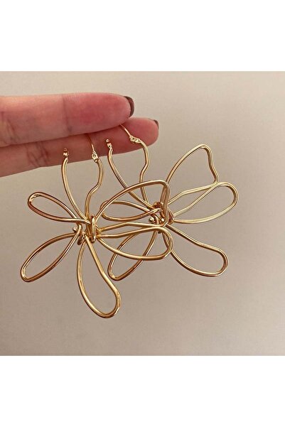 Choice Gold Vintage Metal Line Flower Stud Earrings For Women Girl Minimalist...