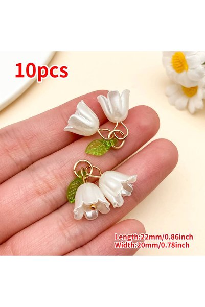 Choice5 23260-10pcs 10pcs 22x20mm Colorful Acrylic Lily of the Valley Flowers...