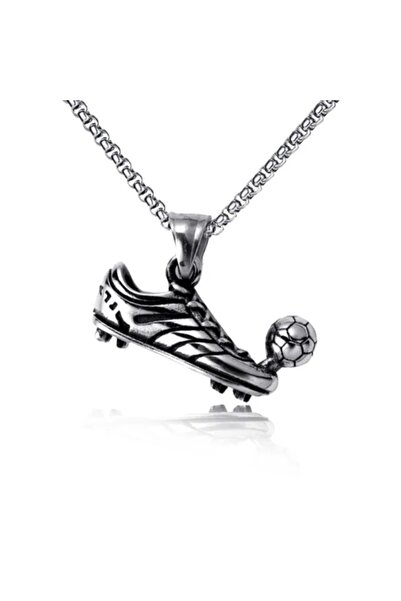Choice Antique Silver Plated Sports shoes, football necklace jewelry, men's n...