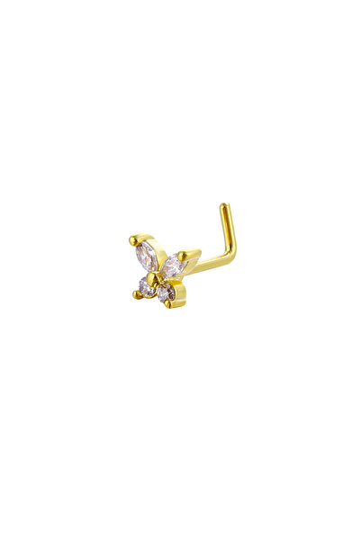 Choice1 Nose Rings & Studs Gold Nose Rings Stainless Steel L Shaped Nose Stud...