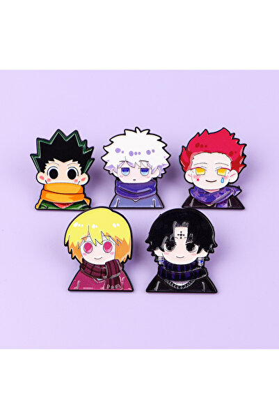 Choice 5pcs 5pcs Anime Enamel Pin Set Cartoon Killer Brooch For Coat Manga Br...