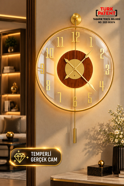SEVİNÇ KONSEPT Led'li Latin Golden Tiktok Face TEMPERLİ CAM (Büyük Boy 50 X 7...