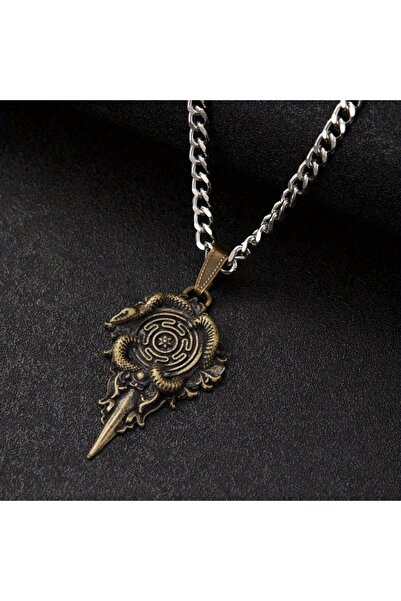 Choice YF8016-1 Retro Wheel Pendant with Snake Pendant Wheel of Hecate Symbol...