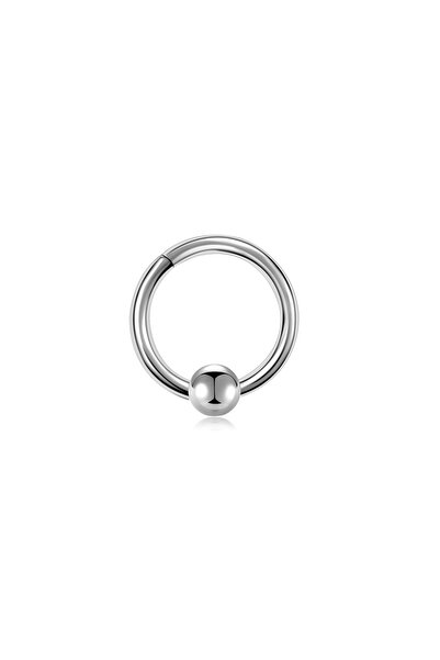 Choice7 1.2X8X4MM Silver 1PC Round 316L Stainless Steel Nose Ring 16G 14G Bal...