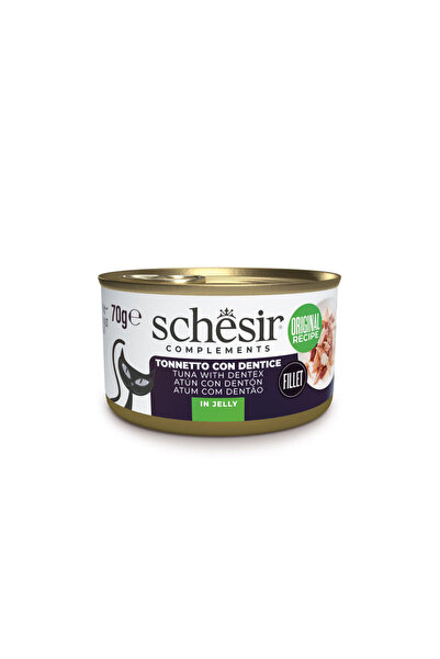 Schesir CONSERVA PISICA TON CU DENTEX IN GELATINA IN JELLY 70GR