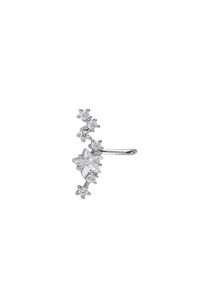 Choice1 1Pcs silver leff A Girl 1Pcs Stars Five-Pointed Star Zircon Earring F...