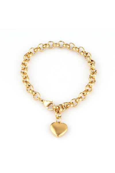Choice B1079-G 316L Stainless Steel Heart Bracelet For Women Fashion Heart Pe...