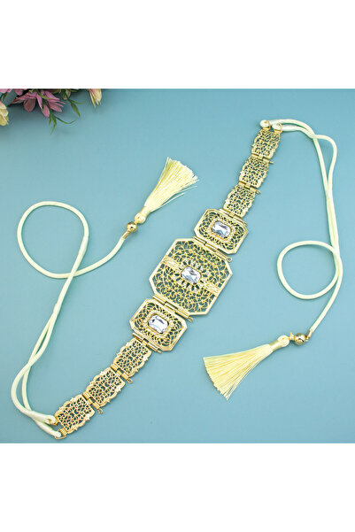 Choice nvsbt11011white Sunspicems Gold Color Morocco Caftan Belt Hand Rope Ch...