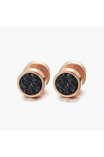 Choice style D 1pair Fashionable Dumbbell Mineral Stone Stainless Steel Stud ...