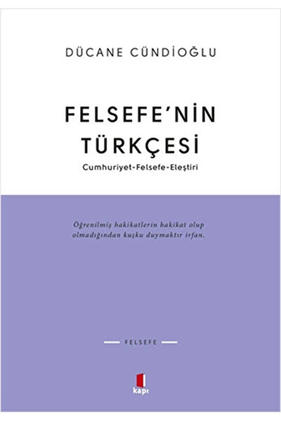 Kapı Yayınları Felsefe'nin Türkçesi