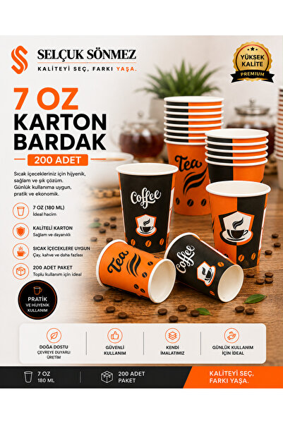 SELÇUK SÖNMEZ İMALATTAN KARTON BARDAK 200 ADET