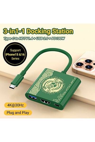 Choice1 4K30Hz PD100W Game Docking Station for Switch/OLED, TV Dock Mode, USB...