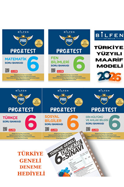 Bilfen Yayıncılık Bilfen 6.sınıf 5li Pro&test Soru Bankası Seti (m-t-f-s-d)