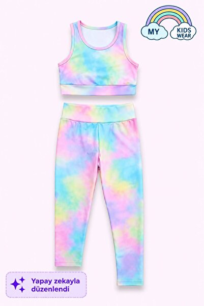 My Kids Wear Kız Çocuk Çok Amaçlı Desenli Mayo & Spor Takımı 12452