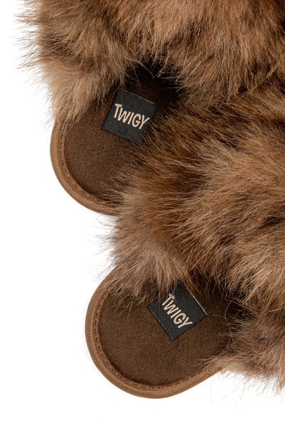 Twigy Papuci de casă pentru femei Leopard Plush Leopard 37/41