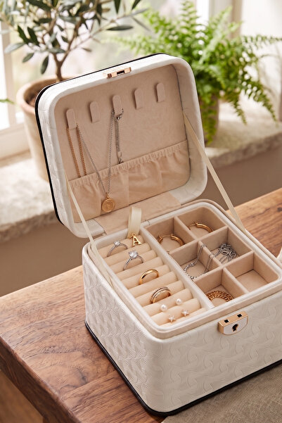 AKSWSUAR Jewelry Box with Handle