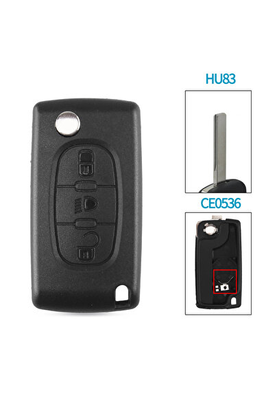 Choice3 مفتاح سيارة 3 أزرار HU83 CE0536 KEYYOU لسيارات بيجو 207 307 308 407 6...