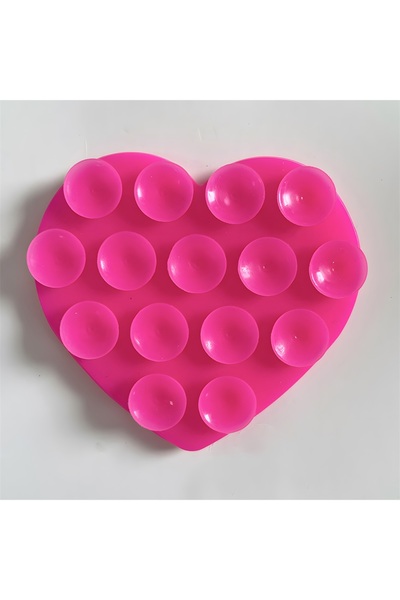 Choice6 XFDZ03508318 Silicone Suction Cup Phone Mount Double-Sided Heart Shap...