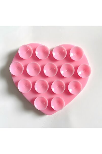 Choice8 XFDZ03508316 Silicone Suction Cup Phone Mount Double-Sided Heart Shap...