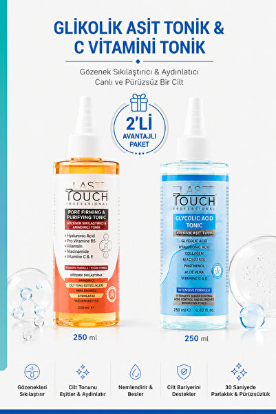 LAST TOUCH 2'li Paket Gözenek Sıkılaştırıcı, Sebum Dengeleyici C Vitamini Ton...