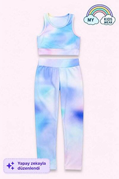 My Kids Wear Girl's Multi-Purpose Patterned Swimsuit & Sports Set 12448
