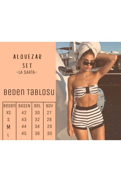 La Sarta Alquezar Büstiyer Şort Alt Üst Takım