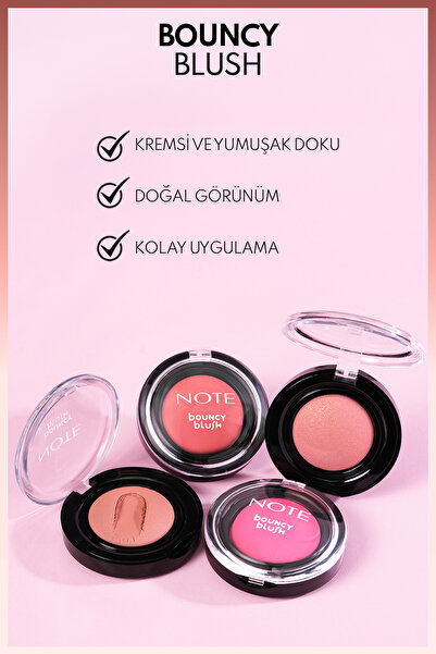 NOTE Bouncy Blush Yumuşak Kremsi Allık - 01 Paradise