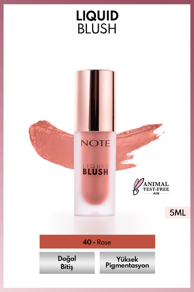 NOTE Liquid Blush Nemlendirici Etkili Likit Allık - 40 Rose