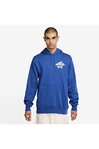 Nike M NK CLUB BB PO HOODIE NVLTY FZ0903-480 Βασιλικό Μπλε