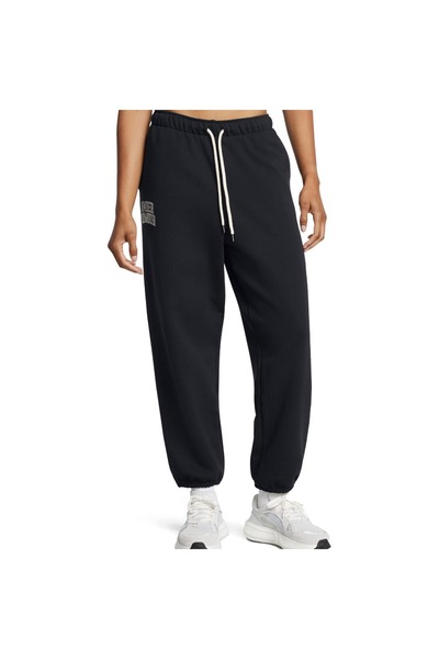 Under Armour ICON HWT TERRY OS PANT 1386496-001 Μαύρο