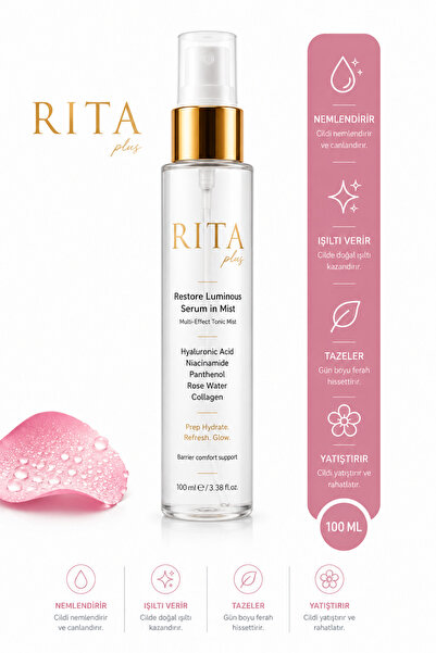 Rita Plus Restore Luminous Serum İn Mist 100ml.-Yüz Misti,Hyalüronik Asit ,Ni...