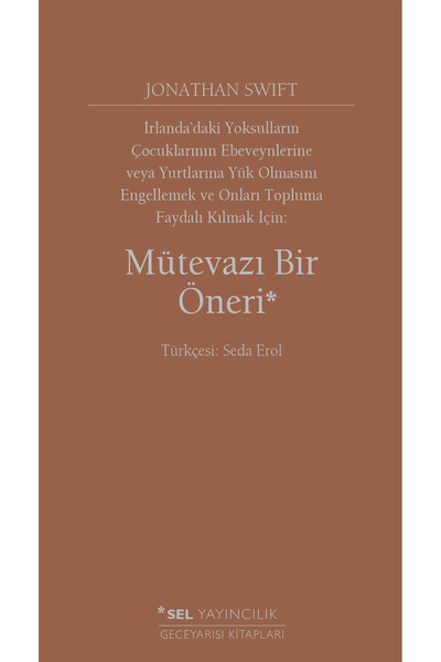 Sel Yayıncılık Mütevazı Bir Öneri