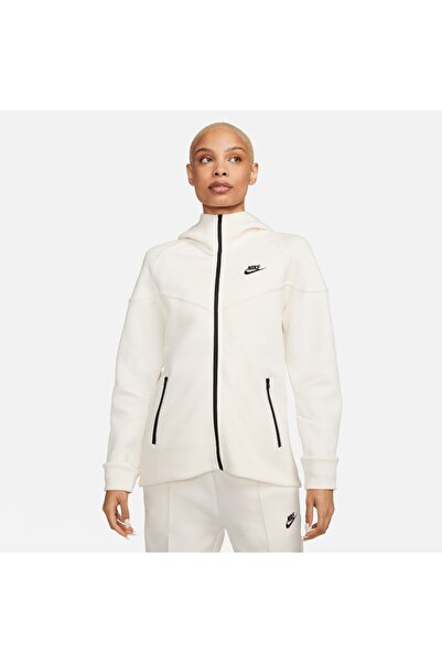 Nike W NSW TCH FLC WR FZ HDY FB8338-110 Εκρού