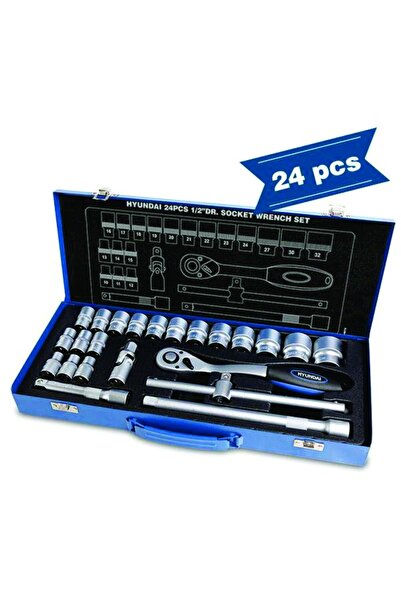 Hyundai Set de 24 de chei tubulare de 1/2 inch HY-59672