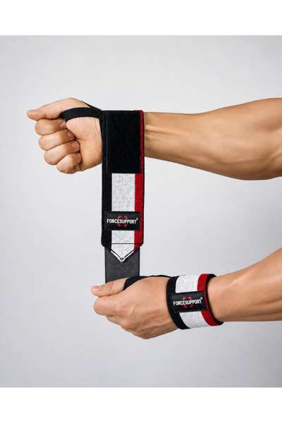 Force Supports Force Fitness Crossfit Body Weight Support Wristband Black-red...