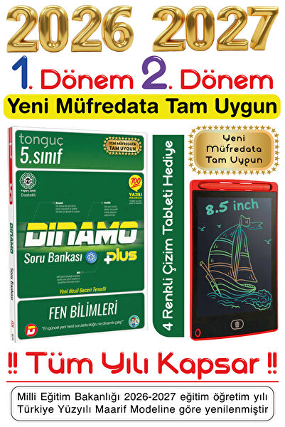 Tonguç Yayınları 5. Sınıf 1. ve 2. Dönem Fen Bilimleri Dinamo Soru Bankası, V...